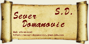 Sever Domanović vizit kartica